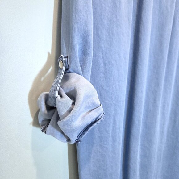 Cato Light Blue Denim Tunic Blouse Size L - Picture 4 of 4
